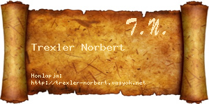 Trexler Norbert névjegykártya